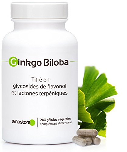 GINKGO BILOBA * 60 mg / 240 Cápsulas * Titulado al 24% min. de glucósidos de flavonol y al 6% min. de lactonas terpénicas * Cerebro