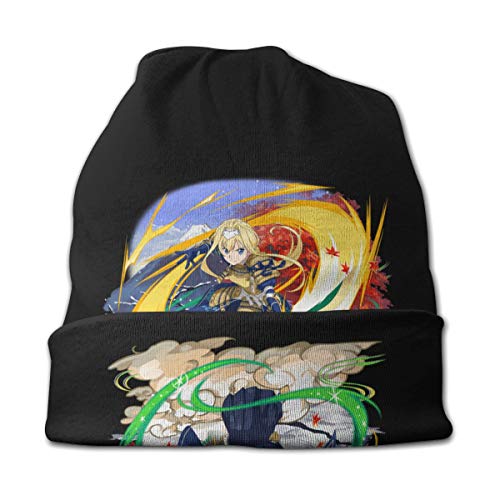 Gintamade Anime Beanies Alice Zuberg Sword Art - Gorro de punto para hombre Negro Negro ( Taille unique