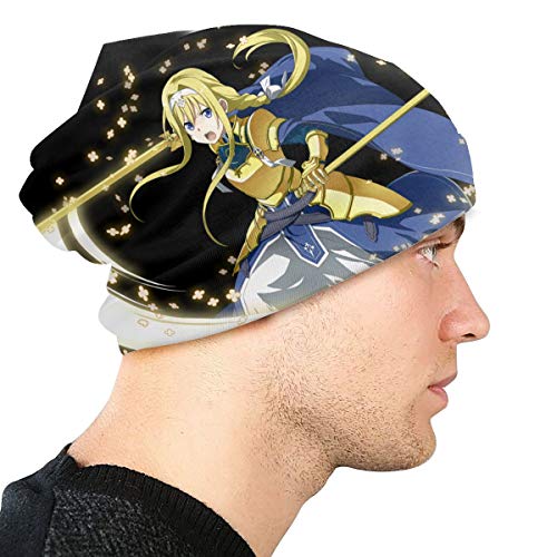 Gintamade Anime Beanies Alice Zuberg Sword Art - Gorro de punto para hombre Negro Negro ( Taille unique