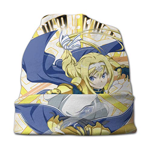 Gintamade Anime Beanies Alice Zuberg Sword Art - Gorro de punto para hombre Negro Negro ( Taille unique