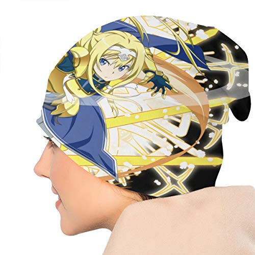 Gintamade Anime Beanies Alice Zuberg Sword Art - Gorro de punto para hombre Negro Negro ( Taille unique