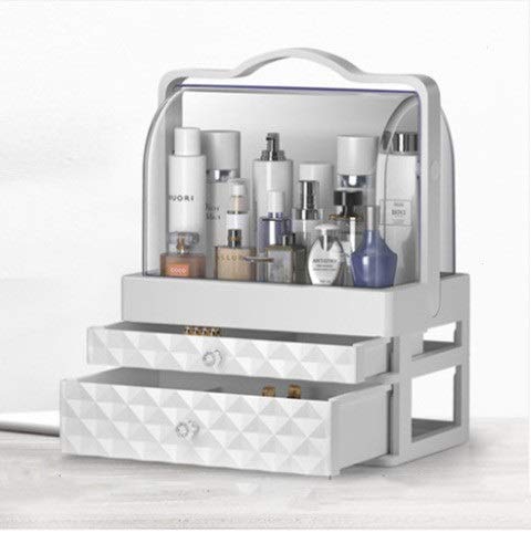 GJSC Nueva Caja de almacen de Gran Capacidad Doble de joyería Abierto Agua y al Polvo cosméticos Cuidado de la Piel Caja de Maquillaje cajón Cosmetic Jewelry Storage Box (Size : L)