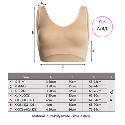 Glamexx24 Estiramiento sin Costuras para Mujer sin Planchar Push up Yoga Sports Bra Top Set de 3 Entrenamientos de Fitness