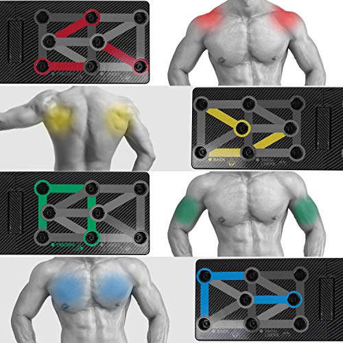 GLKEBY Push Up Rack Board, 12 en 1 Equipo Multifuncional Plegable para Ejercicios en el hogar, Marco de Entrenamiento portátil Push-up, Utilizado para Hombres, Mujeres, Entrenamiento en el hogar