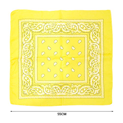 GLOBAL GOLDEN 16 Piezas Bandanas Multicolor Mujeres Hombres Algodón bandanas, Cabeza Cuello Bufanda, Hombre Cuello Pañuelo Mujer Deportivo pañuelos Pañuelos