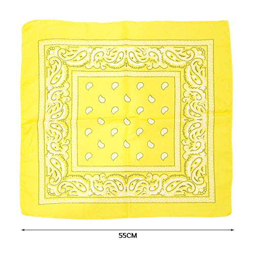 GLOBAL GOLDEN 16 Piezas Bandanas Multicolor Mujeres Hombres Algodón bandanas, Cabeza Cuello Bufanda, Hombre Cuello Pañuelo Mujer Deportivo pañuelos Pañuelos