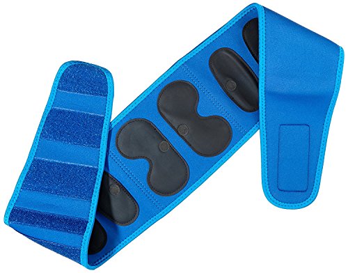 Globus G0487, Fast Band Abdominales glúteos Espalda Banda cinturón para electroestimulador Unisex Adulto Azul pequeño