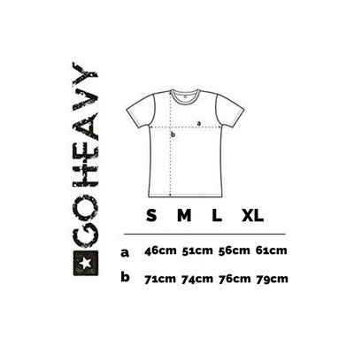 GO HEAVY Camiseta Deportiva de Fitness para Hombre | Camiseta de Entrenamiento de Manga Corta para Hombre | Barbell Skull Gris M