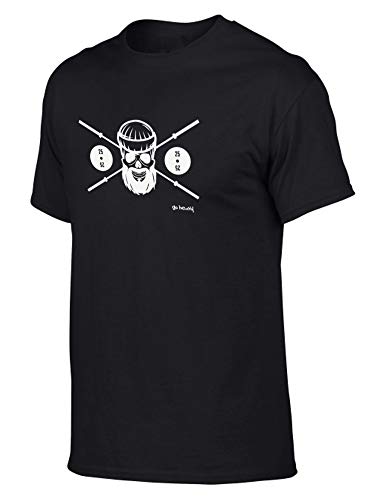 GO HEAVY Camiseta para Hombres- Barbell Skull - Negro M