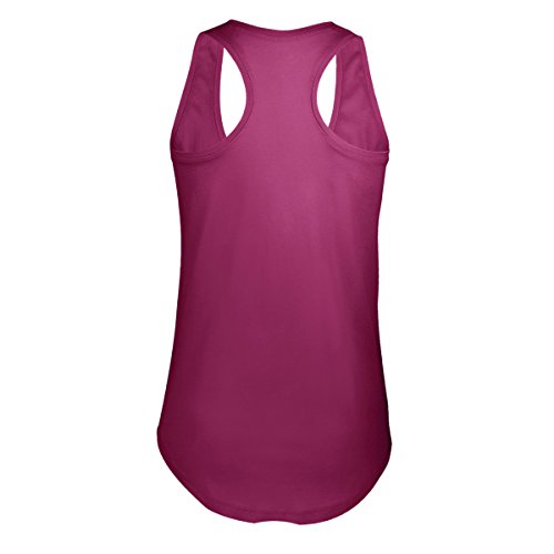 GO HEAVY Mujer Racer Camiseta Tirantes Deporte de Gimnasio Camiseta sin Mangas | Yoga Sport Top One More Rep Rosado XL