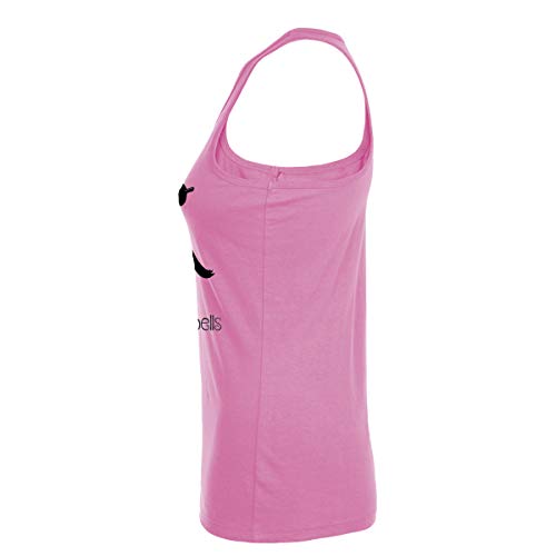 GO HEAVY Mujer Racer Camiseta Tirantes Deporte de Gimnasio Camiseta sin Mangas | Yoga Sport Top | Unicorns & Barbells | Rosa XS