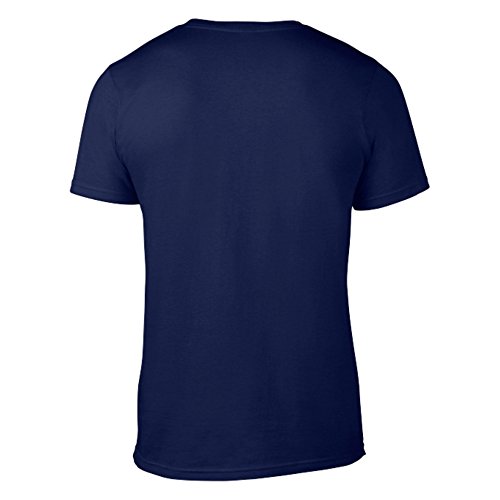 GO HEAVY T-Shirt Hombres | Camisa de Manga Corta para Fitness Gym y Entrenamiento Deportivo | One More Rep Azul M