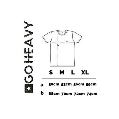 GO HEAVY T-Shirt Hombres | Hombres Deporte Camiseta Camisa de Manga Corta | The Crossfit Girls Gris M