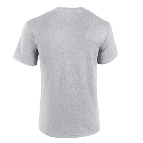 GO HEAVY T-Shirt Hombres | Hombres Deporte Camiseta Camisa de Manga Corta | The Crossfit Girls Gris M