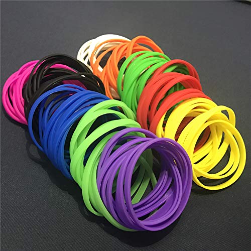 Gogo 100 Pulseras de Silicona Multicolor, Pulsera Delgada，Pulseras de Juguete, Deportes, Fiesta, decoración Diaria, Coincide con su Estado de ánimo