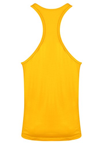 Gold´s Gym GGVST-003 Muscle Joe - Camiseta musculación para Hombre, Color Amarillo, Talla M