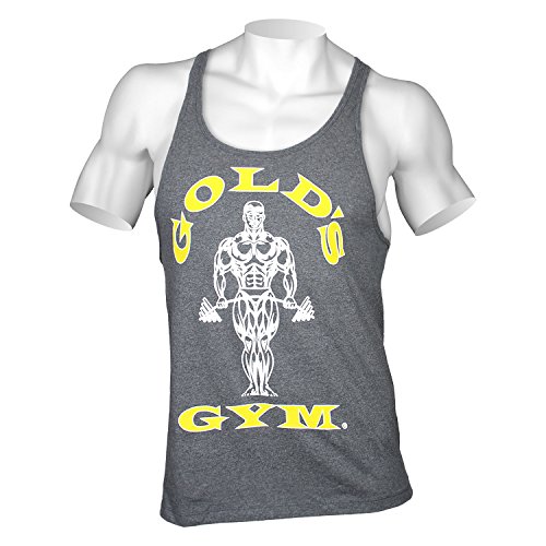 Gold´s Gym GGVST-003 Muscle Joe - Camiseta musculación para Hombre, Color Gris Medio, Talla L