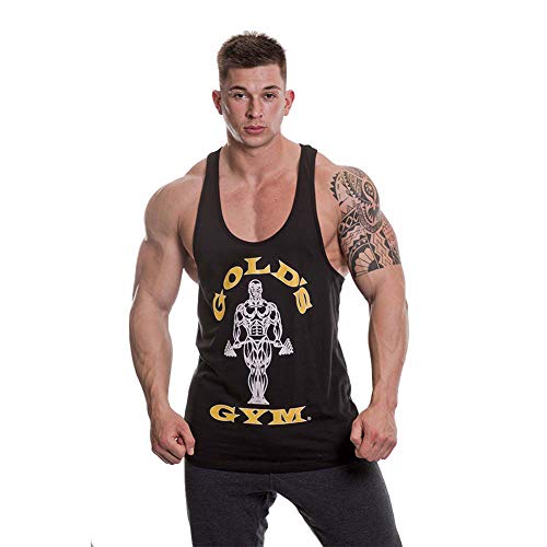 Gold´s Gym GGVST-003 Muscle Joe - Camiseta musculación para Hombre, Color Negro, Talla M