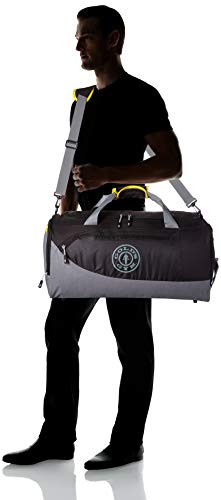 Gold's Gym UK - Bolsa de Deporte Unisex con Estampado de Contraste, Color Gris y Negro, Talla única