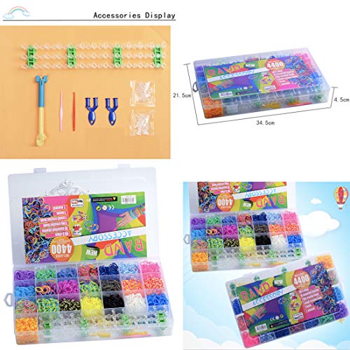 gomitas para pulseras,Loom Bands,Gomas para hacer pulseras,Caja Pulseras Gomas,Loom Kit para Pulseras,Kit de Pulseras de Goma (1)