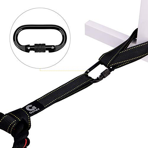 Gonex Ancla de Cuerda de Batalla Battle Rope Anchor Strap Kit para Entrenamiento de Deportes al Aire Libre Crossfit Negro/Amarillo