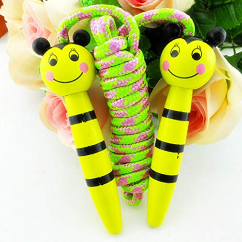 GOOCO 2M Jump Ropes Kids Jump Ropes Mango de Madera Sport Bodybuilding Fitness Lovely Cartoon Cartoon Skipping Ropes, Deporte Fitness para Aumentar la Resistencia 6 Colores