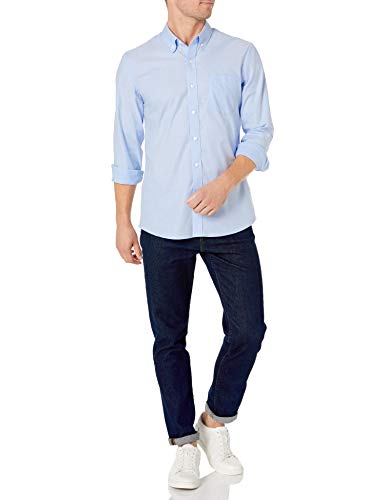 Goodthreads Standard-Fit Long-Sleeve Stretch Oxford Shirt (All Hours) Button-Down-Shirts, Azul Claro, US (EU XL-XXL)