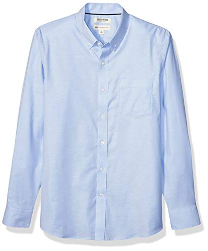 Goodthreads Standard-Fit Long-Sleeve Stretch Oxford Shirt (All Hours) Button-Down-Shirts, Azul Claro, US (EU XL-XXL)