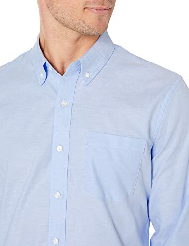 Goodthreads Standard-Fit Long-Sleeve Stretch Oxford Shirt (All Hours) Button-Down-Shirts, Azul Claro, US (EU XL-XXL)