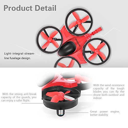 GoolRC Scorpion T36 2.4G 4 Canales 6-Axis Gyro 3D-Flip antiaplastamiento UFO RC Quadcopter RTF Drone Grandes Regalos Juguetes