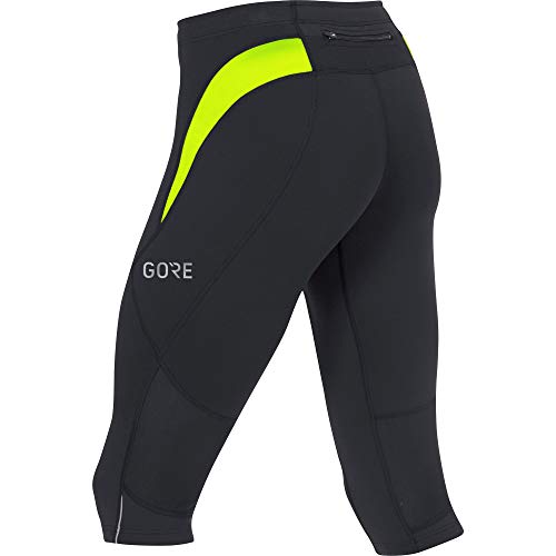 GORE WEAR R3 Mallas 3/4 de hombre, L, negro/amarillo neón