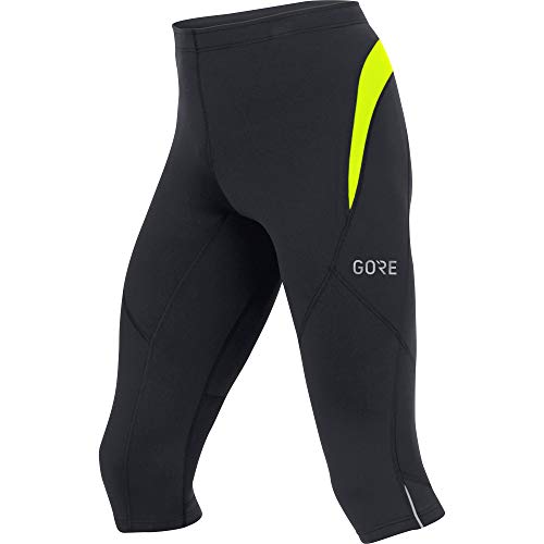 GORE WEAR R3 Mallas 3/4 de hombre, L, negro/amarillo neón