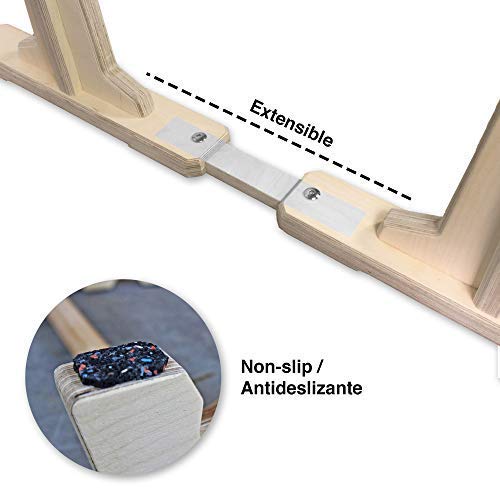 Gorilant - Barras Paralelas para Ejercicio Fondos, Barras de Gimnasia/Dip Station, calistenia, Altura 90cm Anchura Ajustable