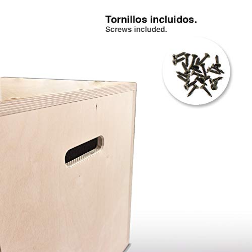 Gorilant - Cajon Pliometrico Madera de Abedul BB, Entrenamiento Crossfit, Plyo Box, cajón para Saltos, tamaño S, M, L (Cajon L 76x60x50)