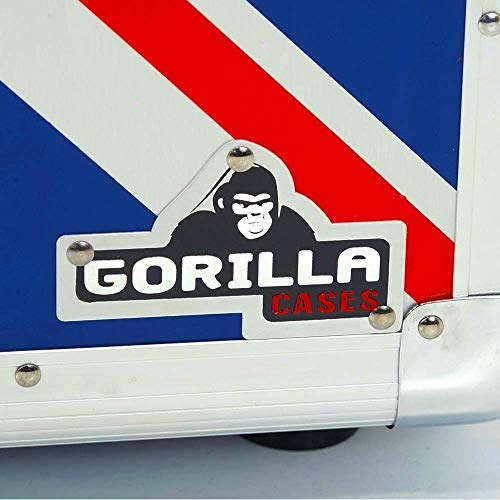 Gorilla 12 "LP discos de vinilo caja almacenamiento vuelo funda de transporte con capacidad para 100 piezas de unión jack – incluye garantía de por vida