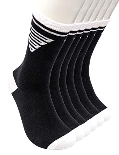 GORNATION® Calcetines calistenia con dibujos para hombres y mujeres con motivos coloridos para el crossfit y el fitness - Perfecto para el deporte y el ocio (Classic Black (3 pares), L/XL)