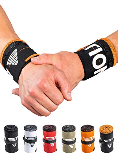 GORNATION Wrist Wraps Venda Muñeca por Calistenia/Calisthenics, Fitness, Crossfit, Entrenamiento de Peso Corporal Hombre y Mujer (Premium Black)