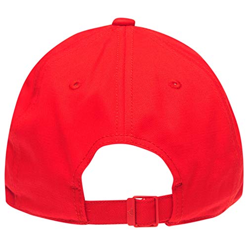 Gorra de béisbol Adidas para hombre, ajustable, diseño de 3 rayas, color rojo y blanco