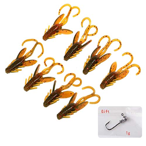 gousheng Cebo De Pesca 20 Piezas De Cebo De Insectos BalanceáNdose Regalo De Cabeza De Salto Suave Sacudiendo Artes De Pesca (20 Piezas)