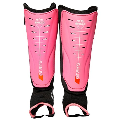 GRAYS Shield Shinguard, protección, Unisex Adulto, Color Fluo Pink/Black, tamaño Medium