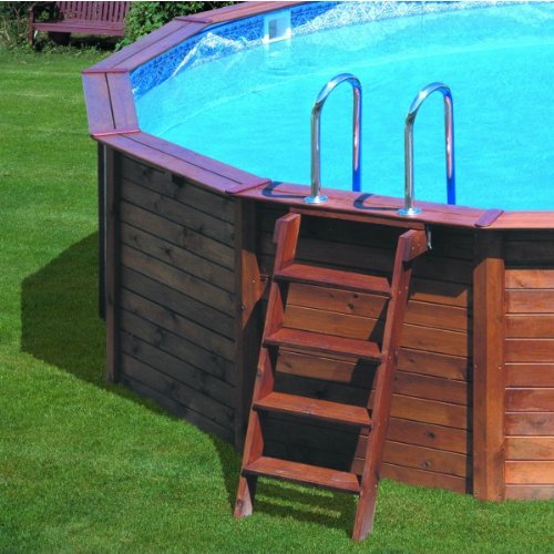 Gre M255043 - Piscina de Madera Ovalada Island kitnpov502