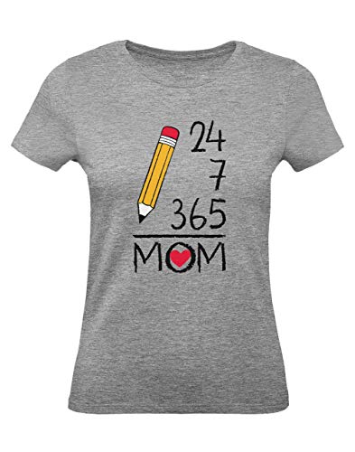 Green Turtle Camiseta para Mujer - Regalo Original Día de la Madre - Mamá los 365 Días del Año Medium Gris