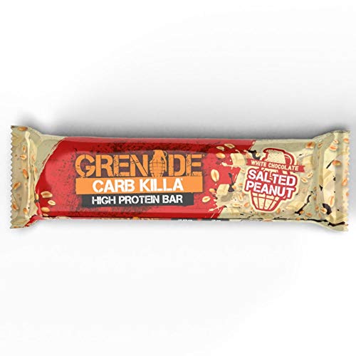 Grenade Carb Killa High Protein and Low Carb Barra Sabor White Chocolate Salted Peanut - 12 Unidades