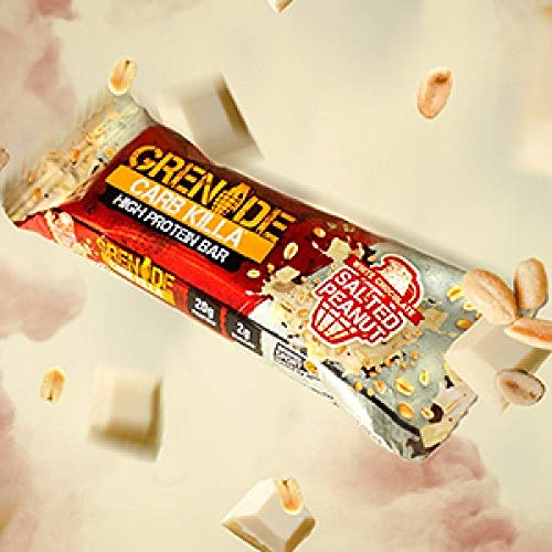 Grenade Carb Killa High Protein and Low Carb Barra Sabor White Chocolate Salted Peanut - 12 Unidades