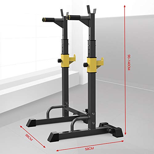 Grist CC Estante De Barra con Pesas Ajustable para Barbell, Squat Rack Stand Gym para Fitness, Multifuncional Robusto