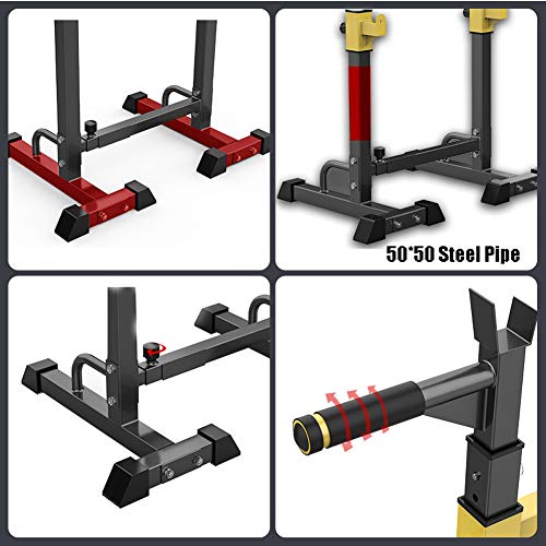 Grist CC Estante De Barra con Pesas Ajustable para Barbell, Squat Rack Stand Gym para Fitness, Multifuncional Robusto