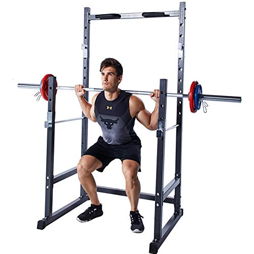 Grist CC Multifuncional Squat Rack Stand, Ajustable Desmontable Estante De Barra con Pesas Entrenamiento De Fuerza Equipo