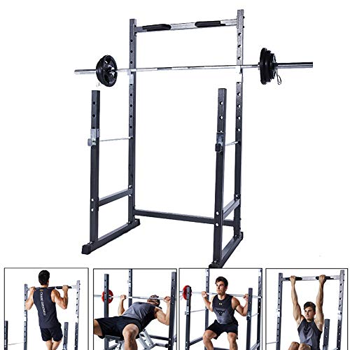 Grist CC Multifuncional Squat Rack Stand, Ajustable Desmontable Estante De Barra con Pesas Entrenamiento De Fuerza Equipo