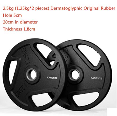 Grupo Contact Discos Caucho (diámetro 50 Mm Interior) Para Entrenamiento Fuerza Levantamiento Pesas Y Doble,1.25kg*2tablets