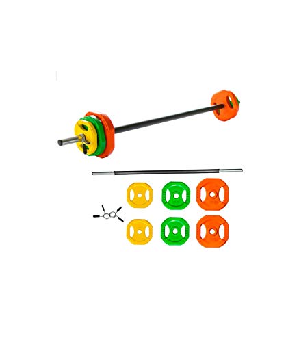 Grupo K-2 Wonduu Juego De Body Pump, Set Pesas con Barra Recta De Colores 10